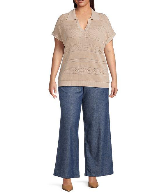 Lucy Paris Plus Size Kirsten Short Sleeve Knit Sweater Product Image