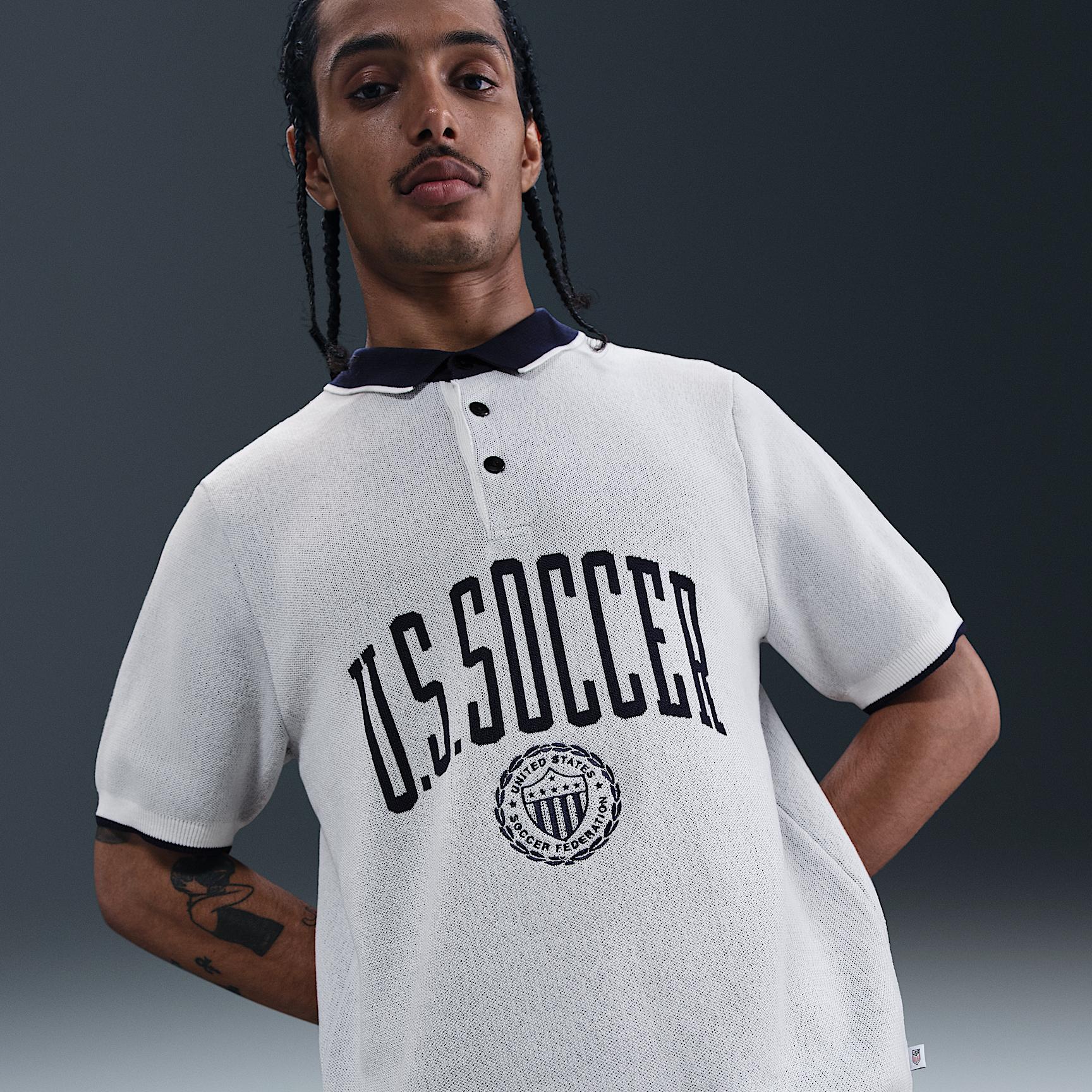 USMNT Club Nike Mens Soccer Knit Polo | HJ2153-100 Product Image