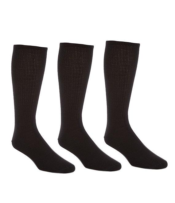Roundtree & Yorke Flat-Knit Acrylic Crew Socks 3-Pack Product Image