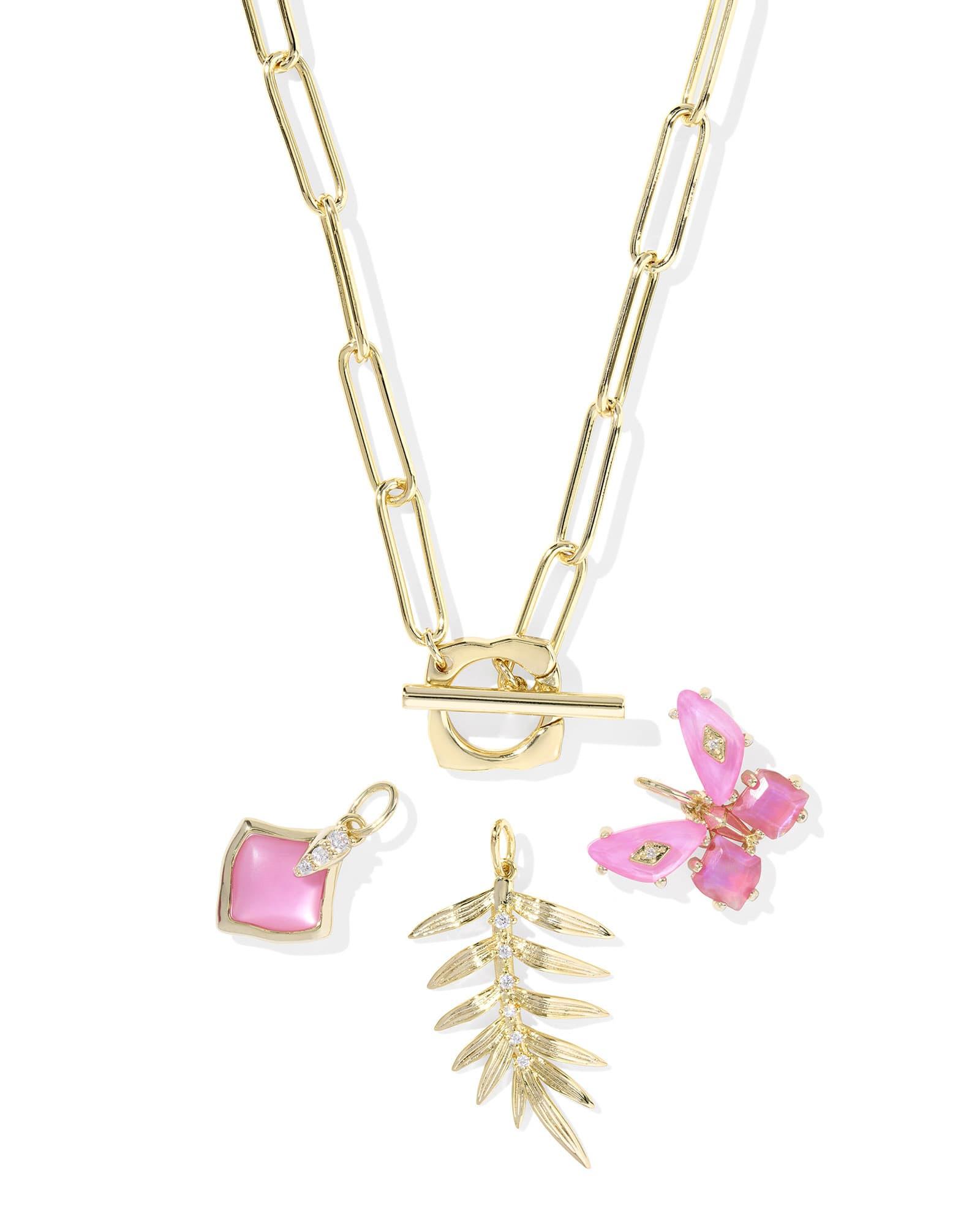 Bianca Butterfly Gold Charm Necklace Product Image