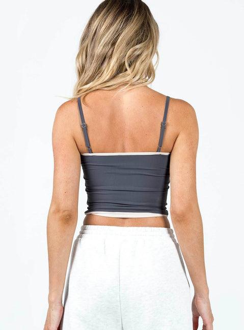 Premier Layered Tank Top Slate Product Image