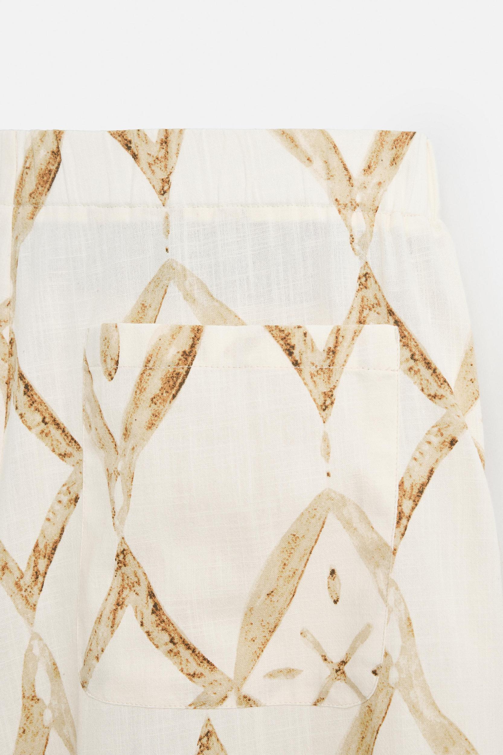 GEOMETRIC PRINT RELAXED FIT PANTS Product Image