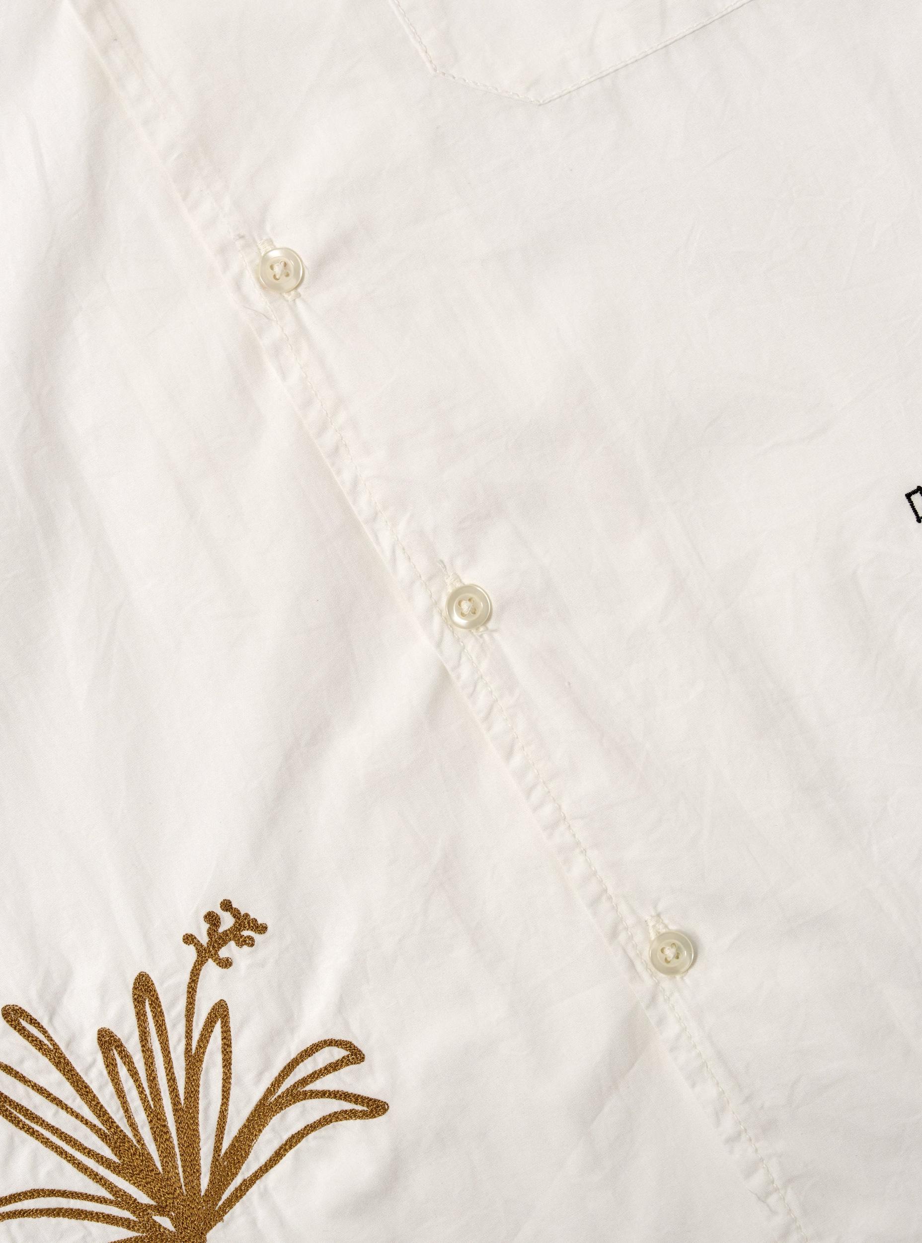 Universal Works Minari Shirt in Embroidered Ecru Poplin Product Image