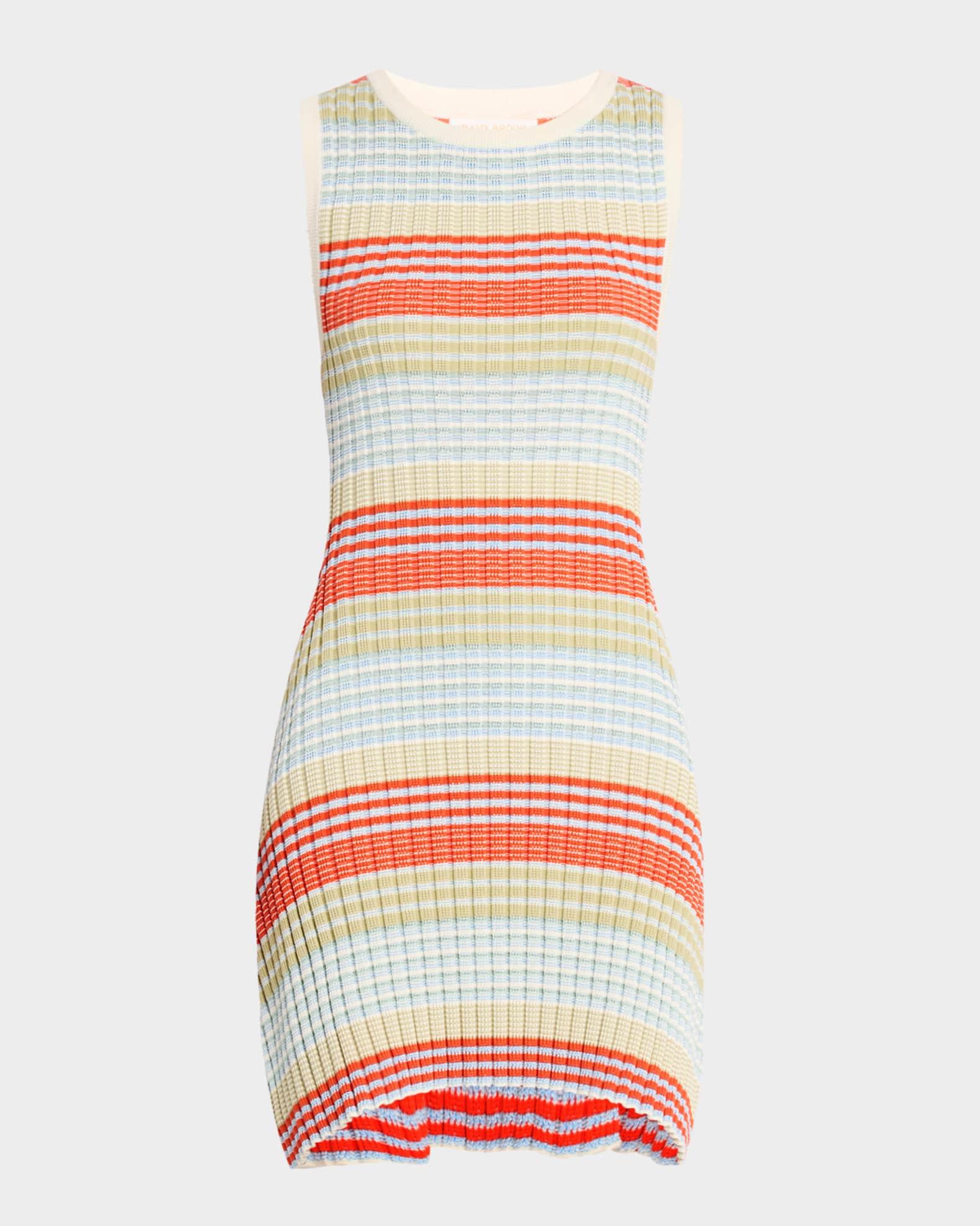 Cailin Striped Rib-Knit Mini Dress Product Image
