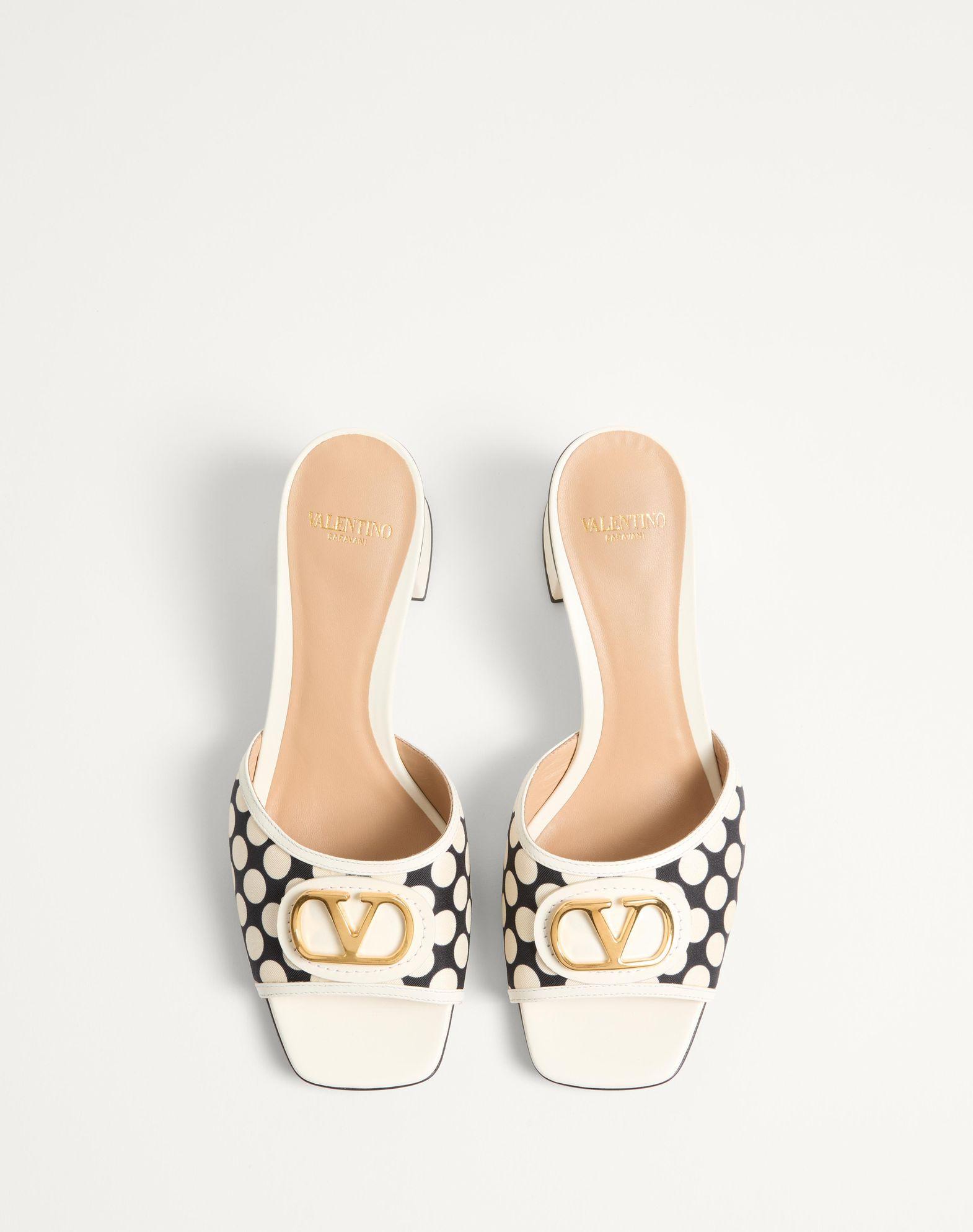 Vlogo Signature Slide Sandal In Plus De Pois Fabric 60Mm Product Image