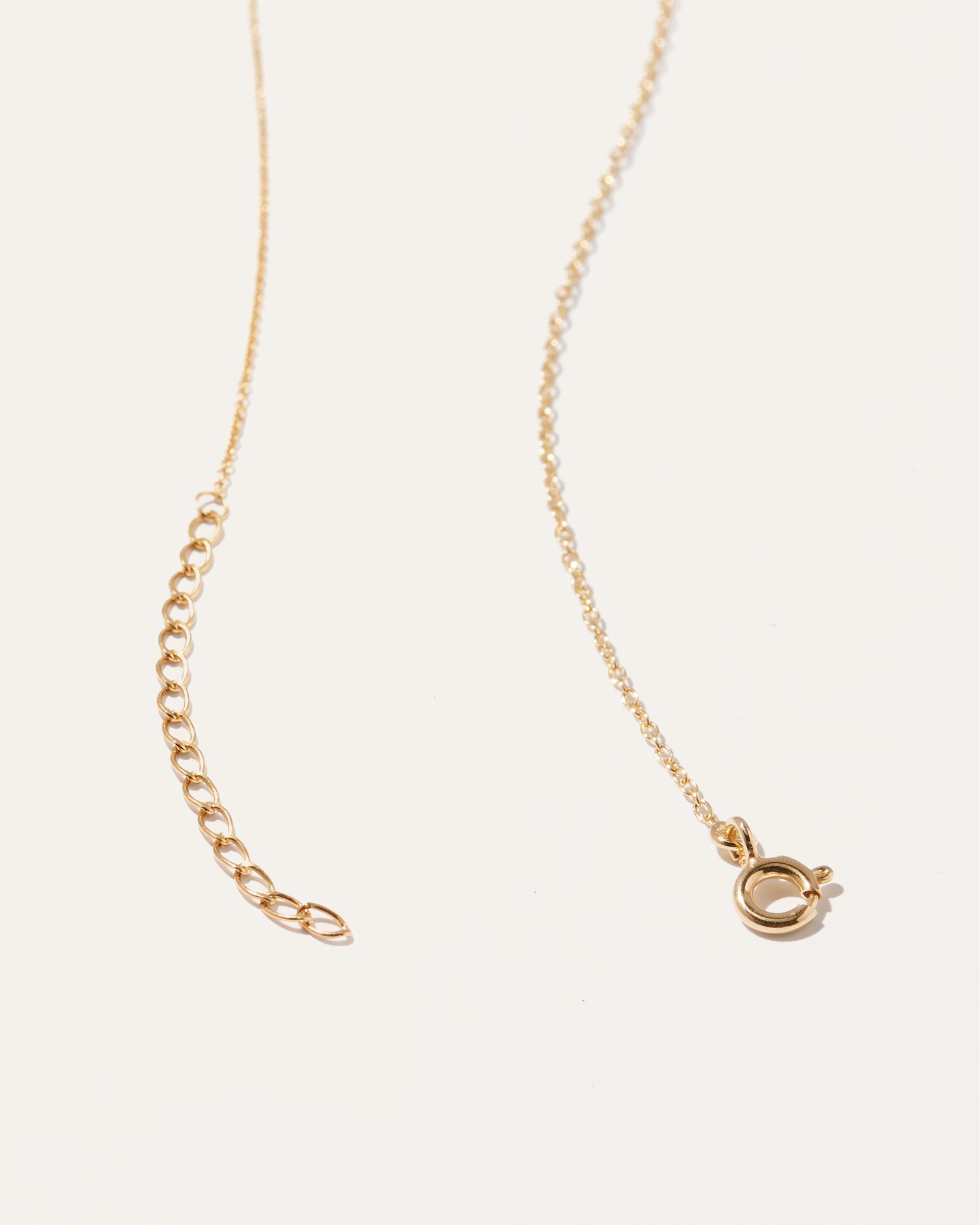 Quince | Women's White Sapphire Bar Necklace Precious Jewelry Product Image