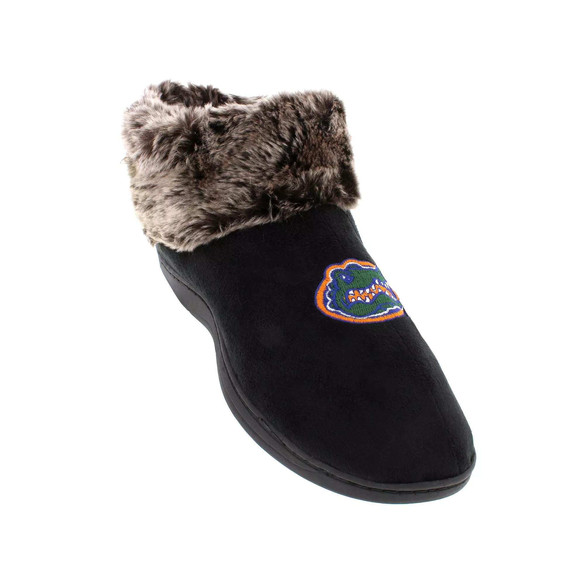 Florida Gators Women's Faux Fur Boot Slippers, Size: XL, Black Product Image