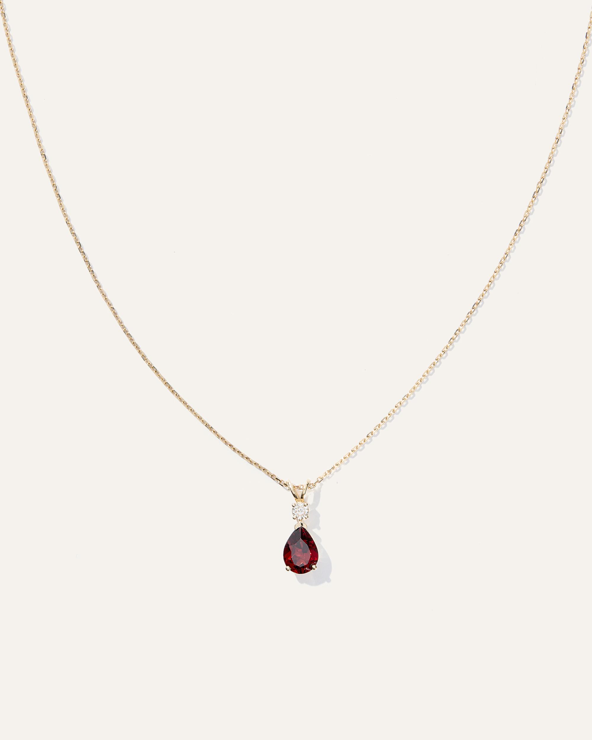 Quince | Women's 14K Gold Diamond & Semi-Precious Gemstone Drop Necklace Product Image