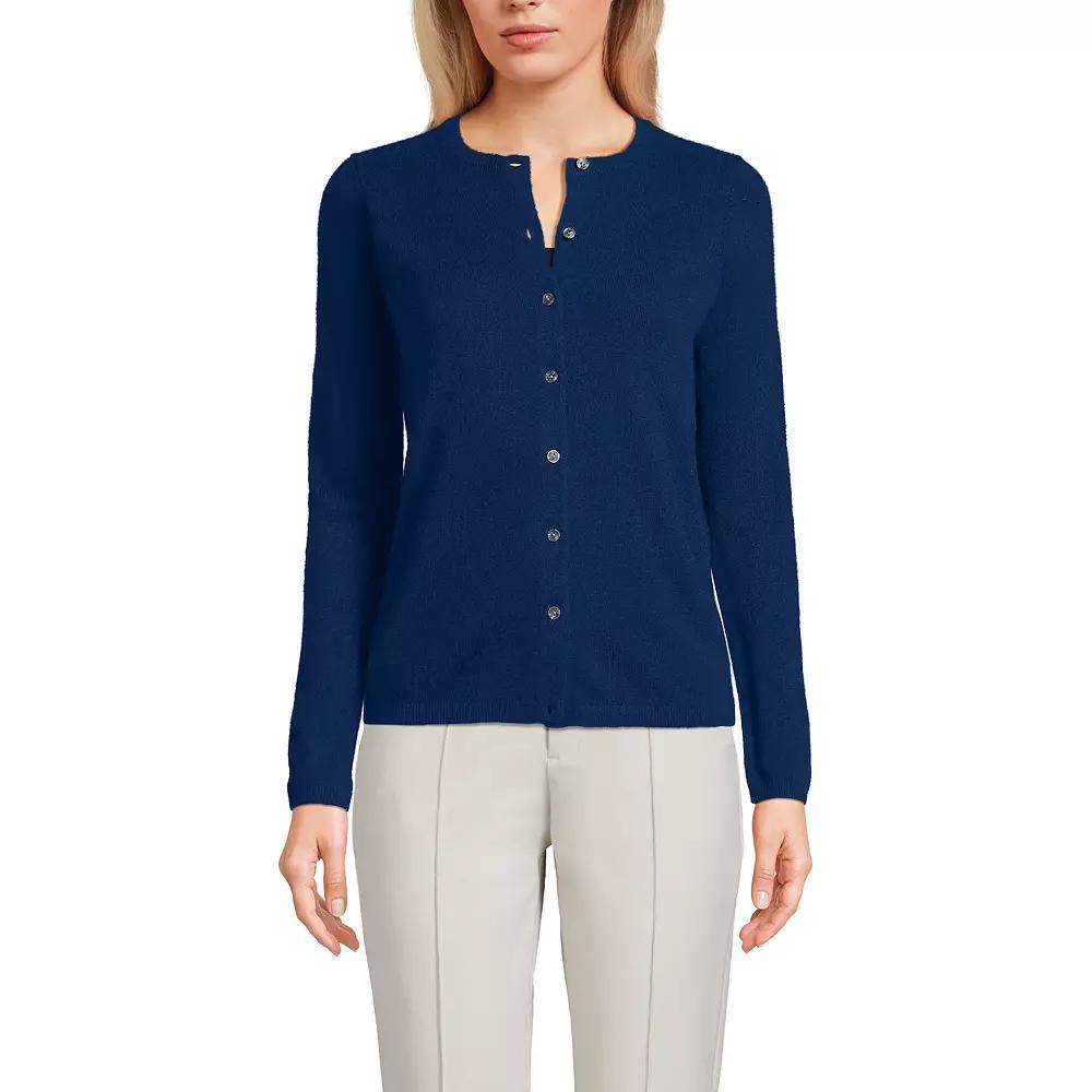 Women's Lands' End Classic Cashmere Cardigan Sweater,  Product Image