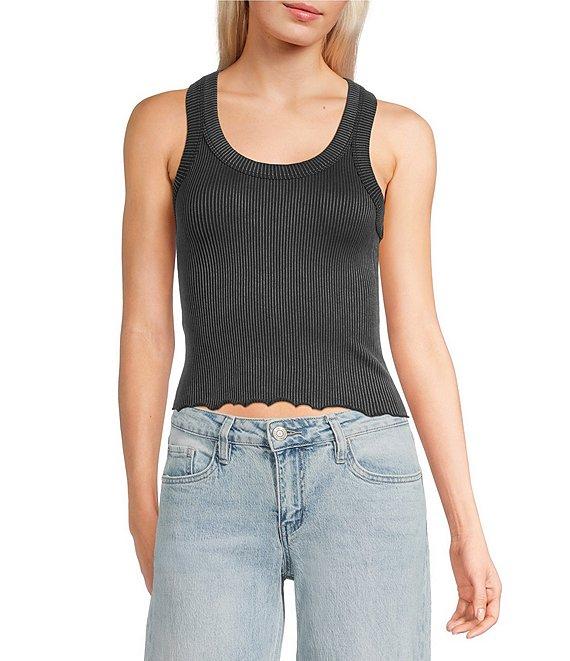 Moa Moa Ribbed Scoop Neck Tank Product Image