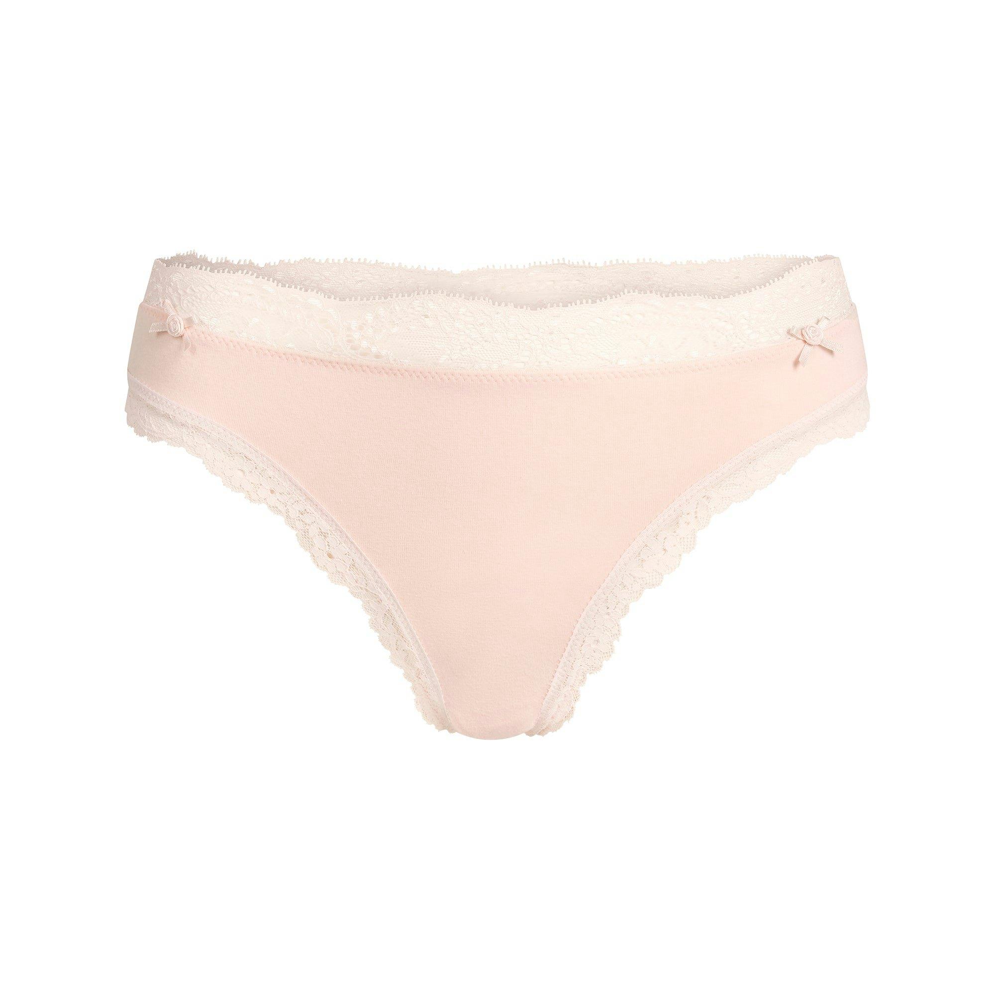 COTTON JERSEY LACE THONG | PRIMROSE Product Image