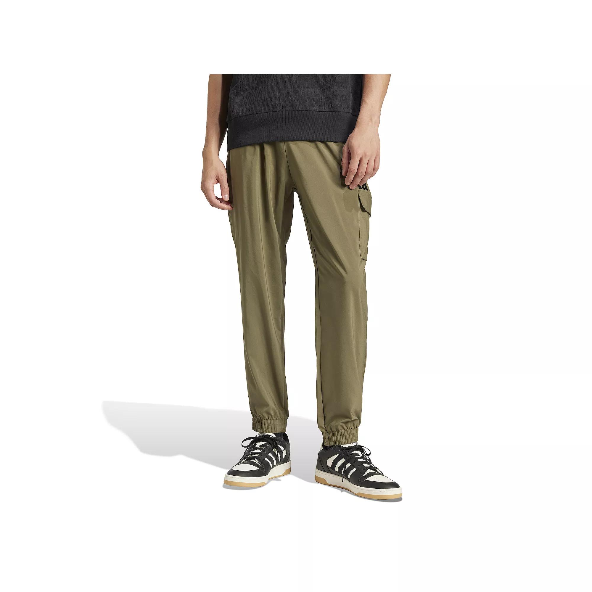 Men's adidas Essentials Small Logo Sportswear Cargo Pants, Green Strata Product Image