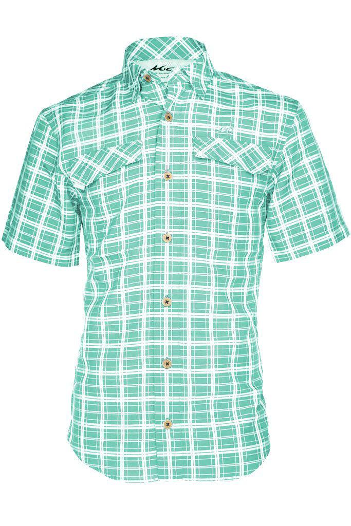 Mojo Sportswear Company Coastal Plaid Short Sleeve Men's Fishing Shirt Product Image
