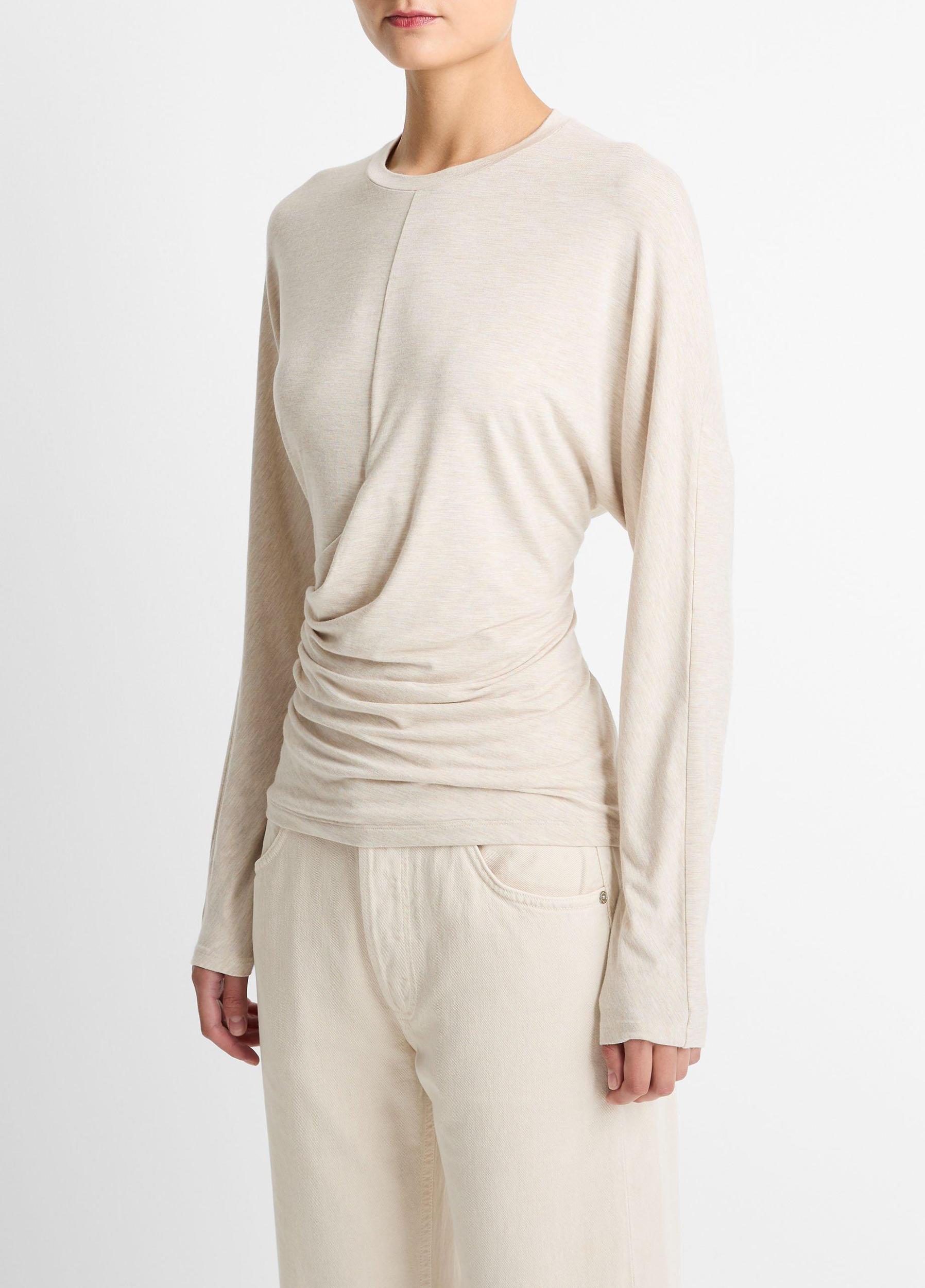 Fixed-Drape Long-Sleeve T-Shirt Product Image