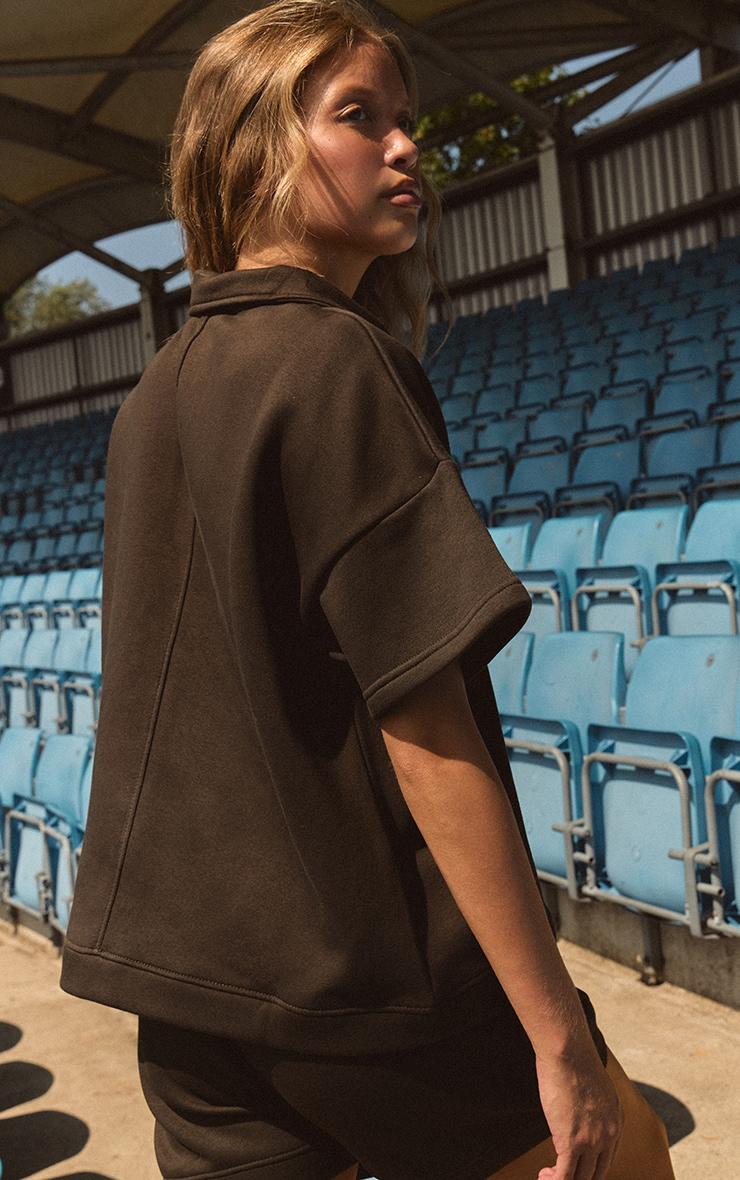 Navy Oversized Drop Shoulder Sweat T-Shirt Product Image