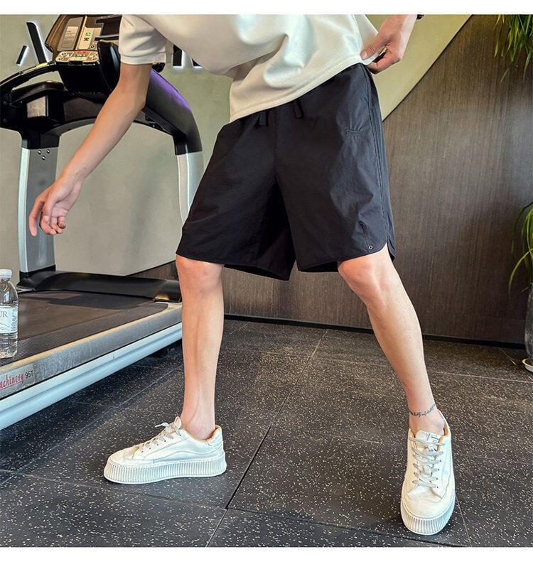 Drawstring Waist Plain Shorts Product Image