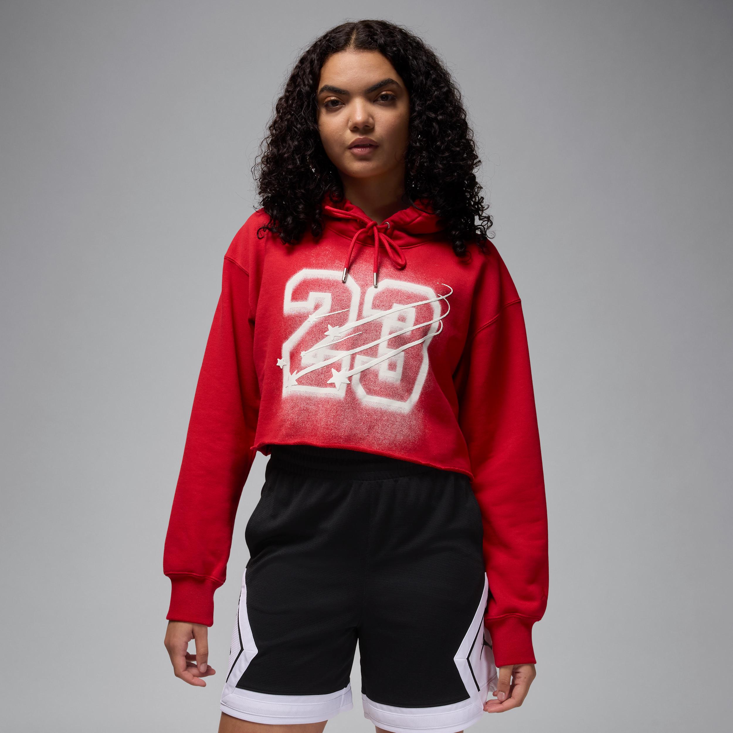 Women's Jordan Flight Fleece Cropped Satin-Lined Hoodie Product Image