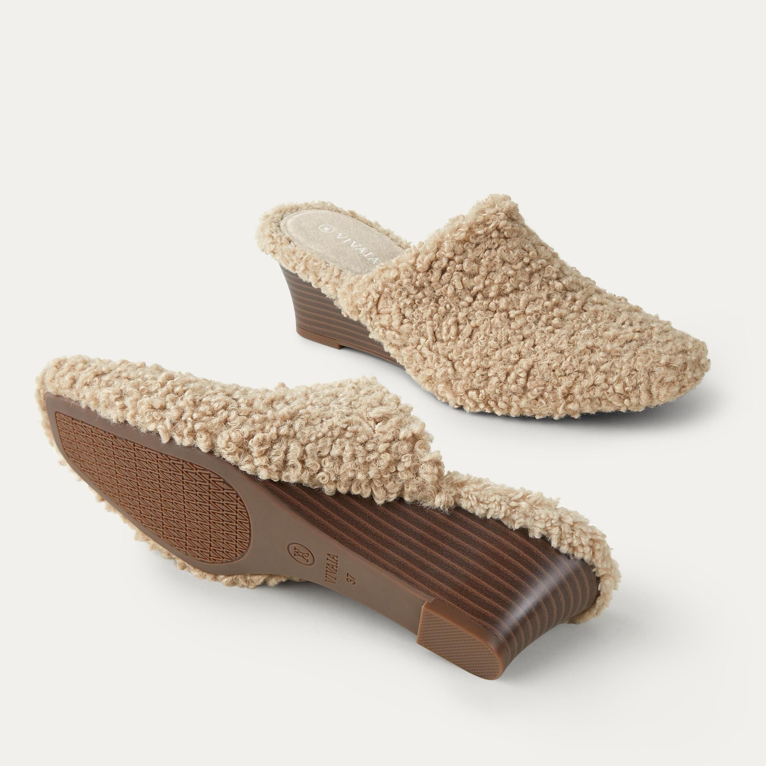 Square-Toe Wedge Mules (Margot Wedge Mules) Product Image