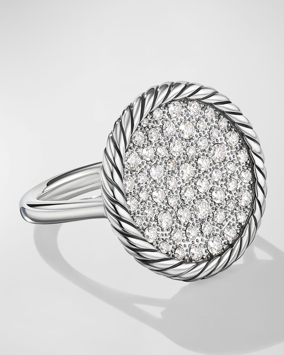 David Yurman Sterling Silver Dy Elements Pave Diamond Ring Product Image