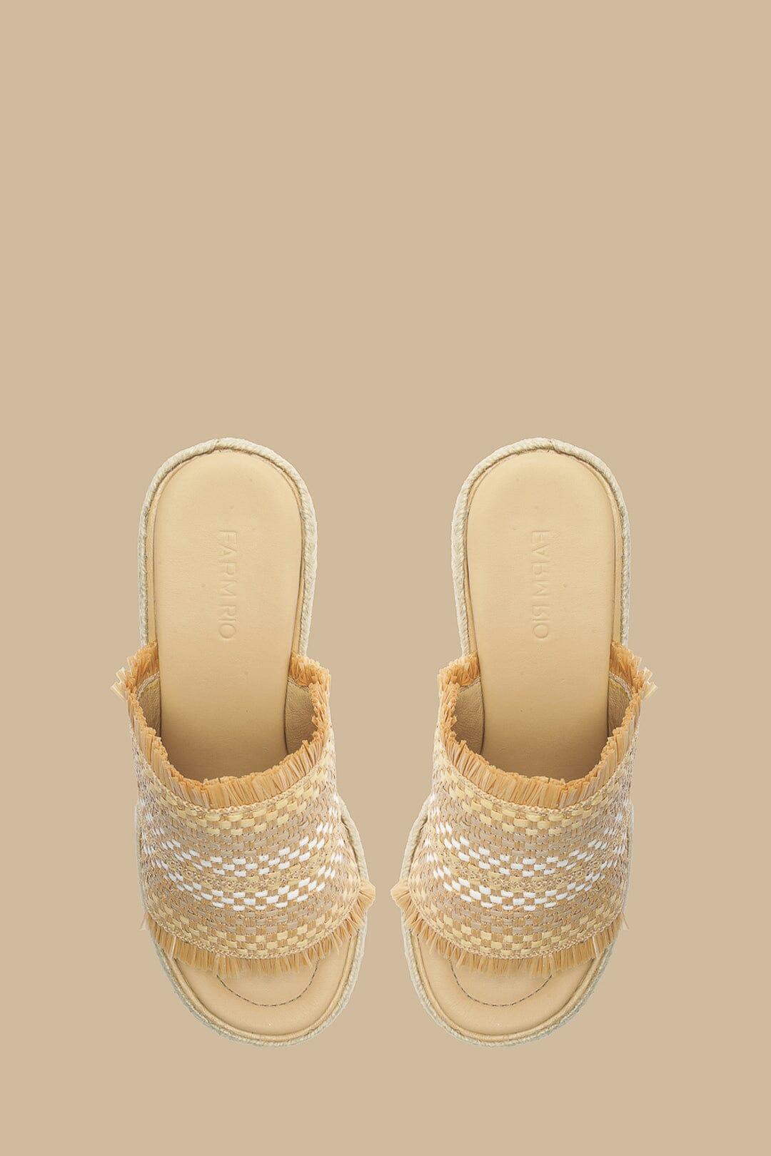 Natural Weaved Raffia Platform Sandal Product Image