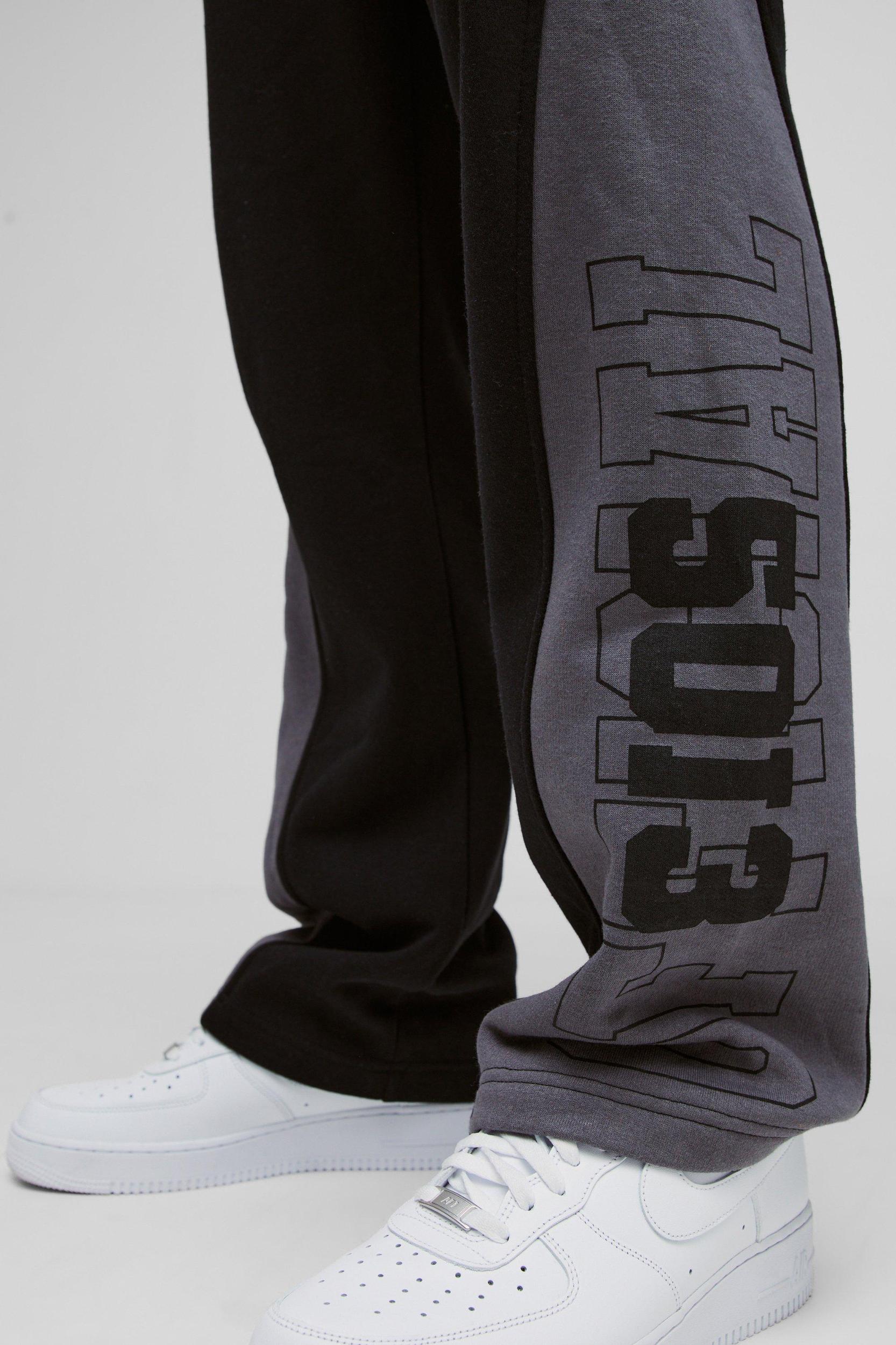 Relaxed Official Varsity High Gusset Sweatpants | boohooMAN USA Product Image