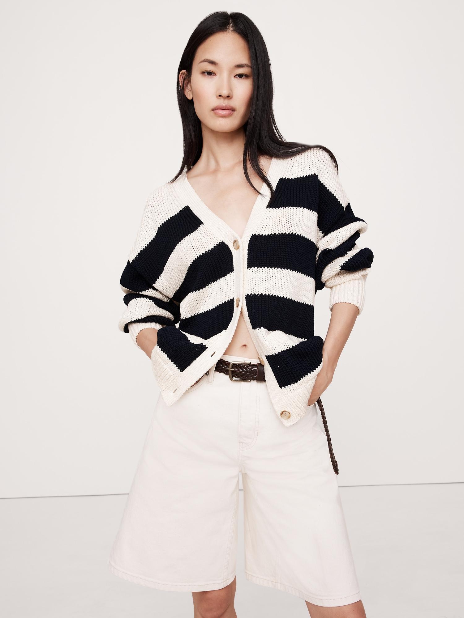 Oversized Cotton Long Cardigan Product Image