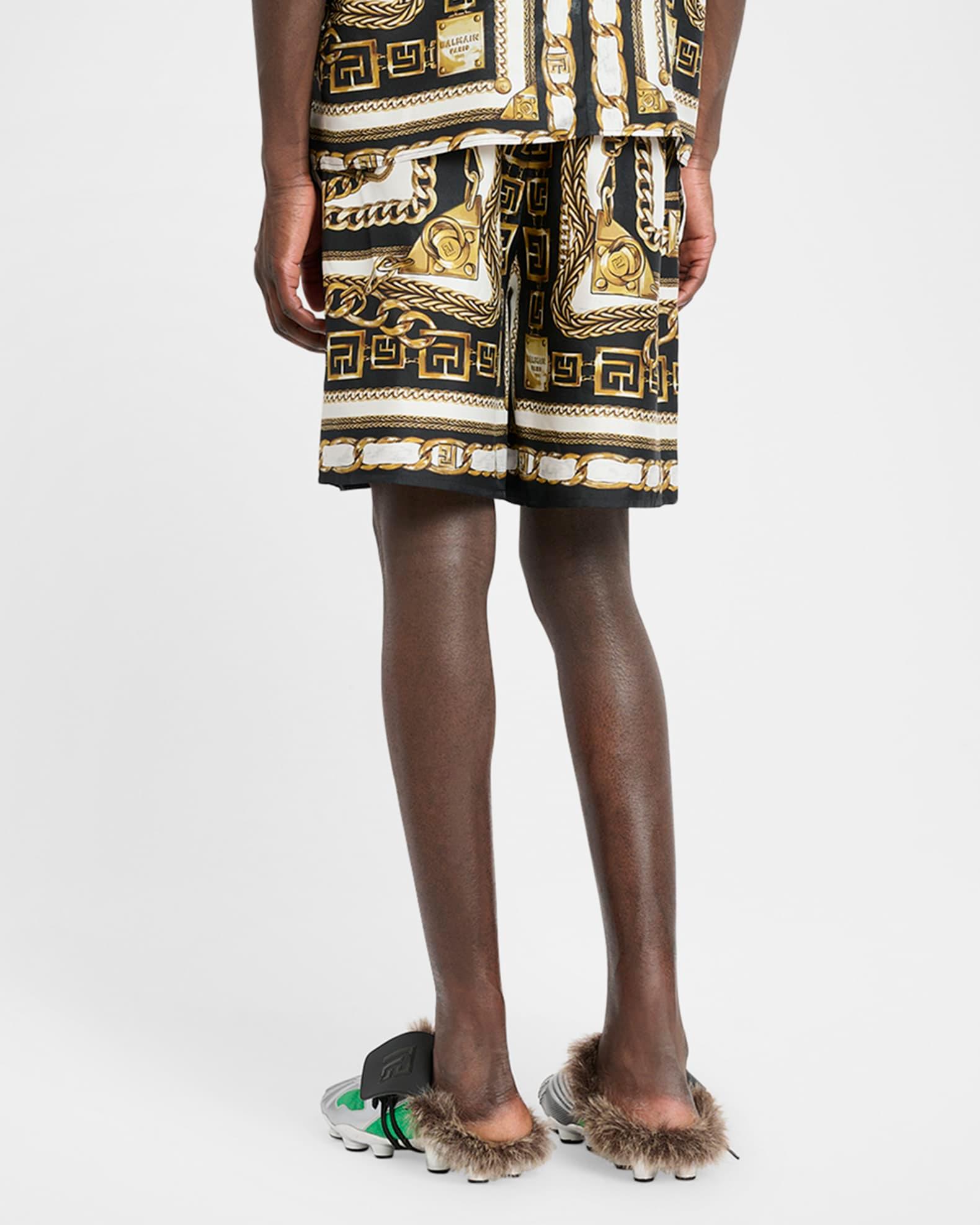 Men's Foulard-Print Pull-On Shorts Product Image