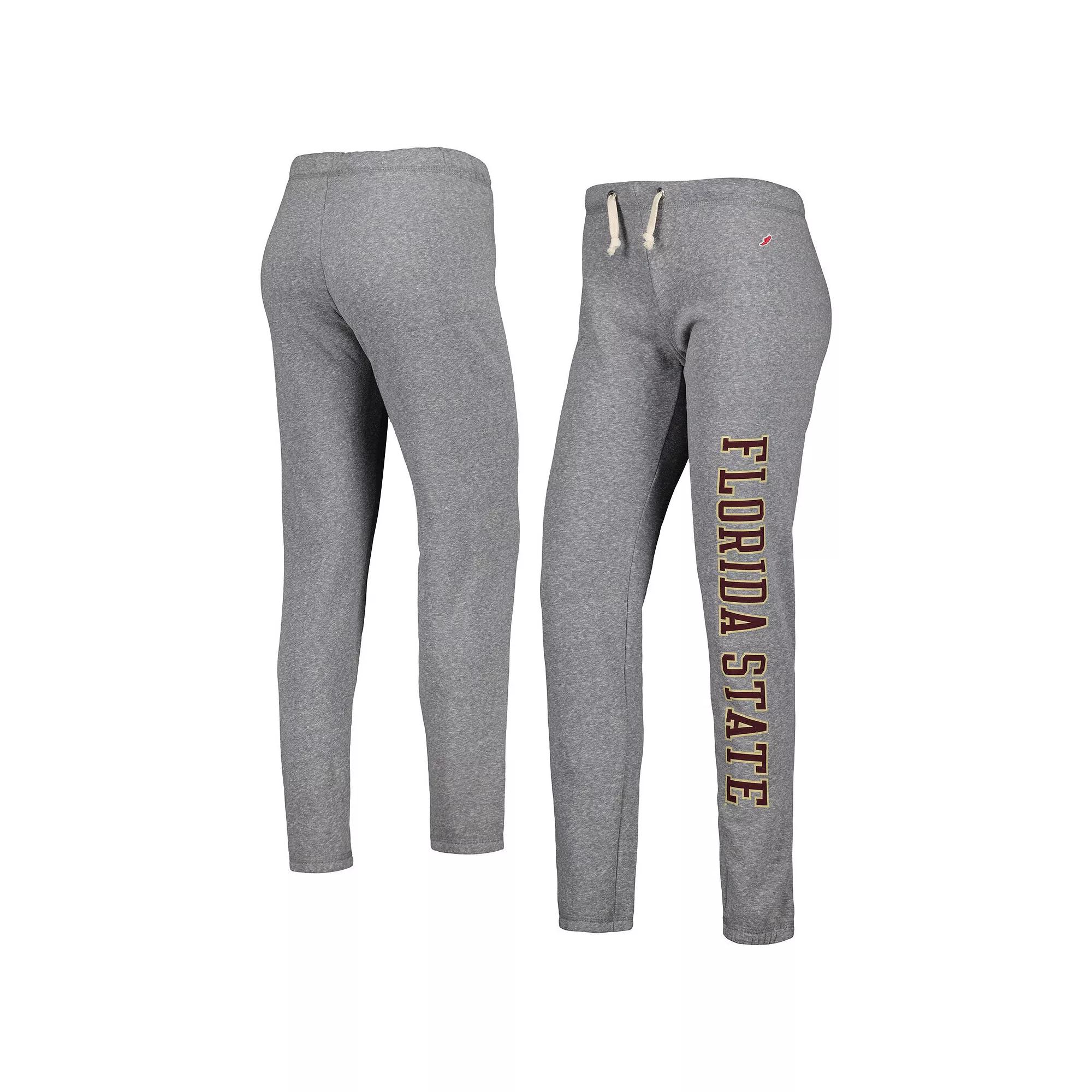 Women's League Collegiate Wear Heather Gray Florida State Seminoles Victory Springs Tri-Blend Jogger Pants, Size: Large, Grey Product Image