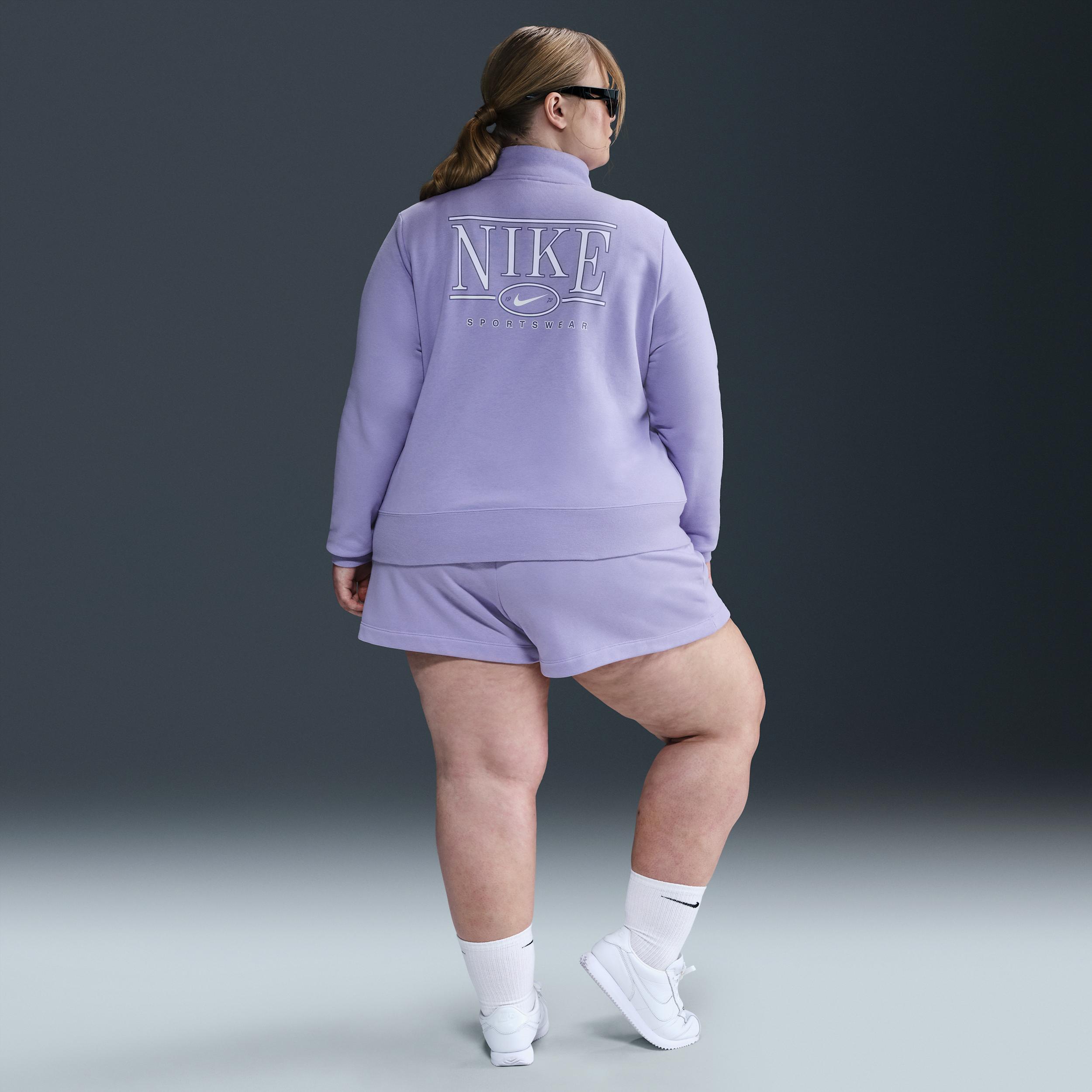 Women's Nike Sportswear Club Fleece Mid-Rise 4" Graphic Shorts (Plus Size) Product Image