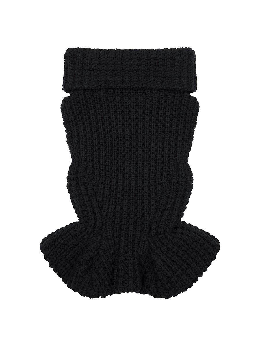 Womens Slim Fit Peplum Top in Waffle Wool Product Image