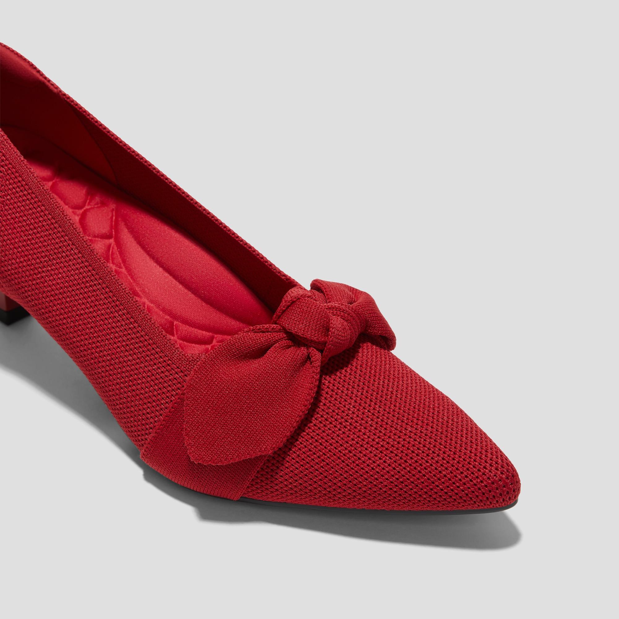 Pointed-Toe Bow Kitten Heels (Sasha) Product Image