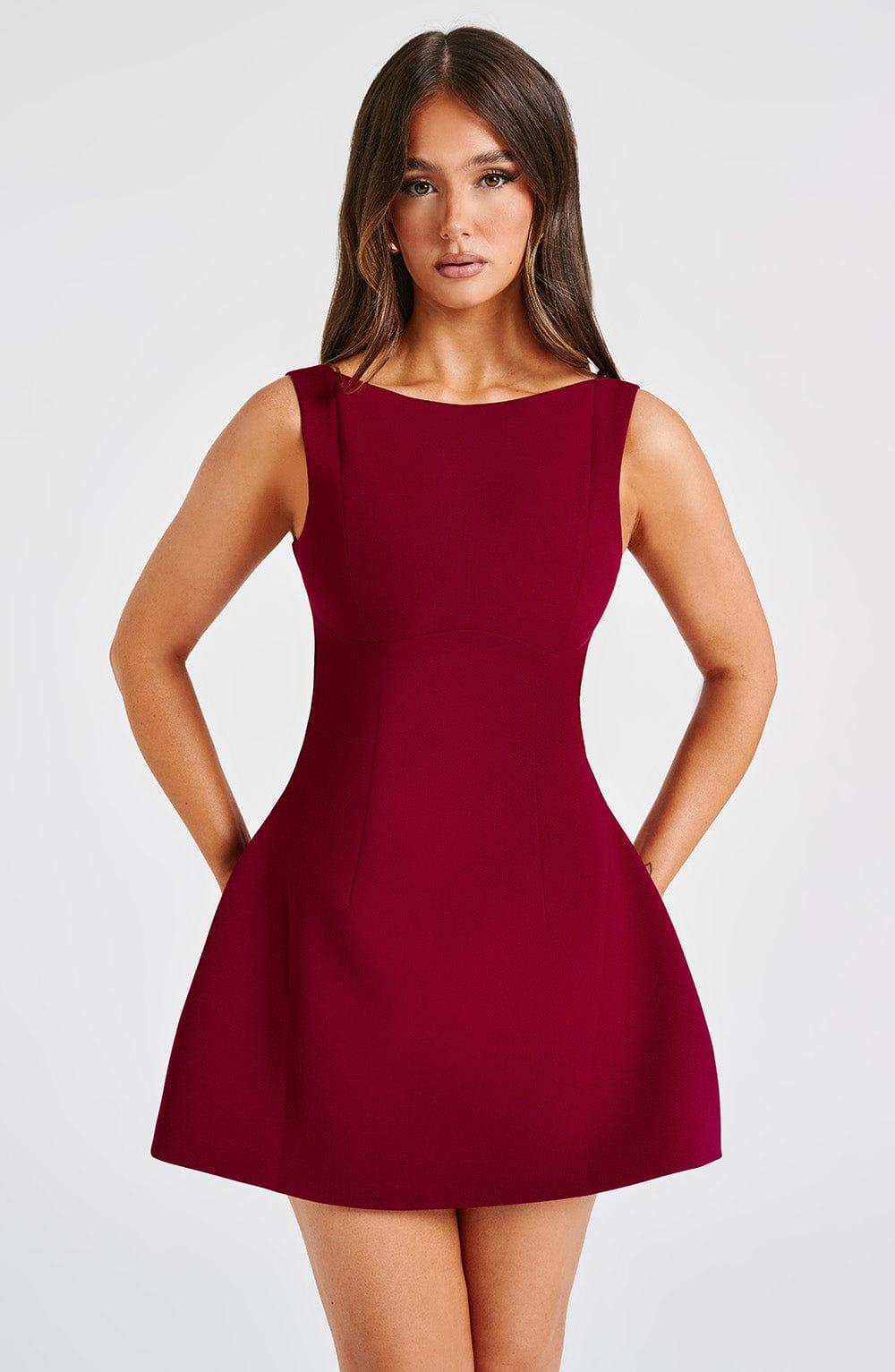 Alana Mini Dress - Wine Product Image