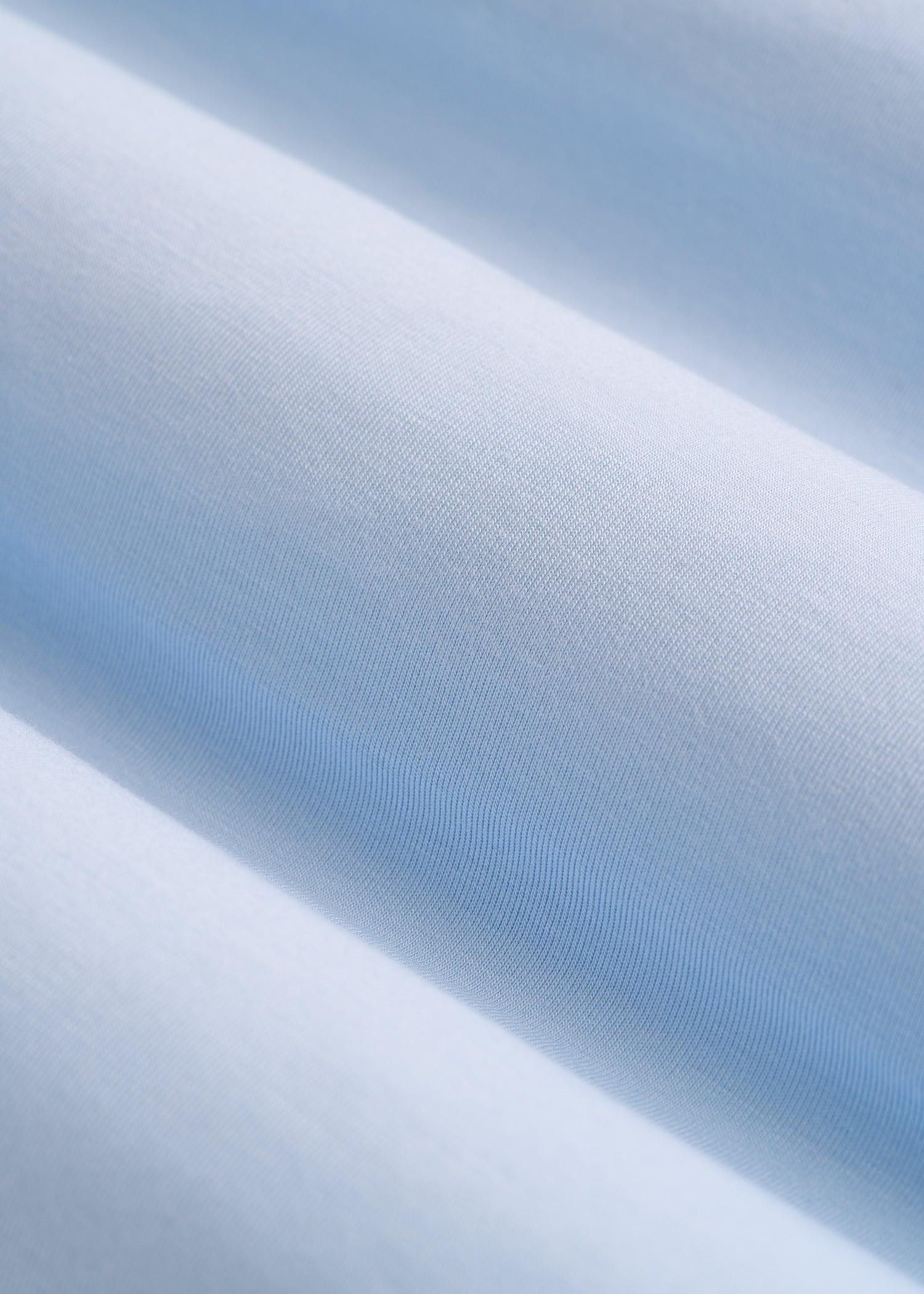 Boatneck Long Sleeve Exposed Seam Top for Tall Women in Ice Blue Female Product Image