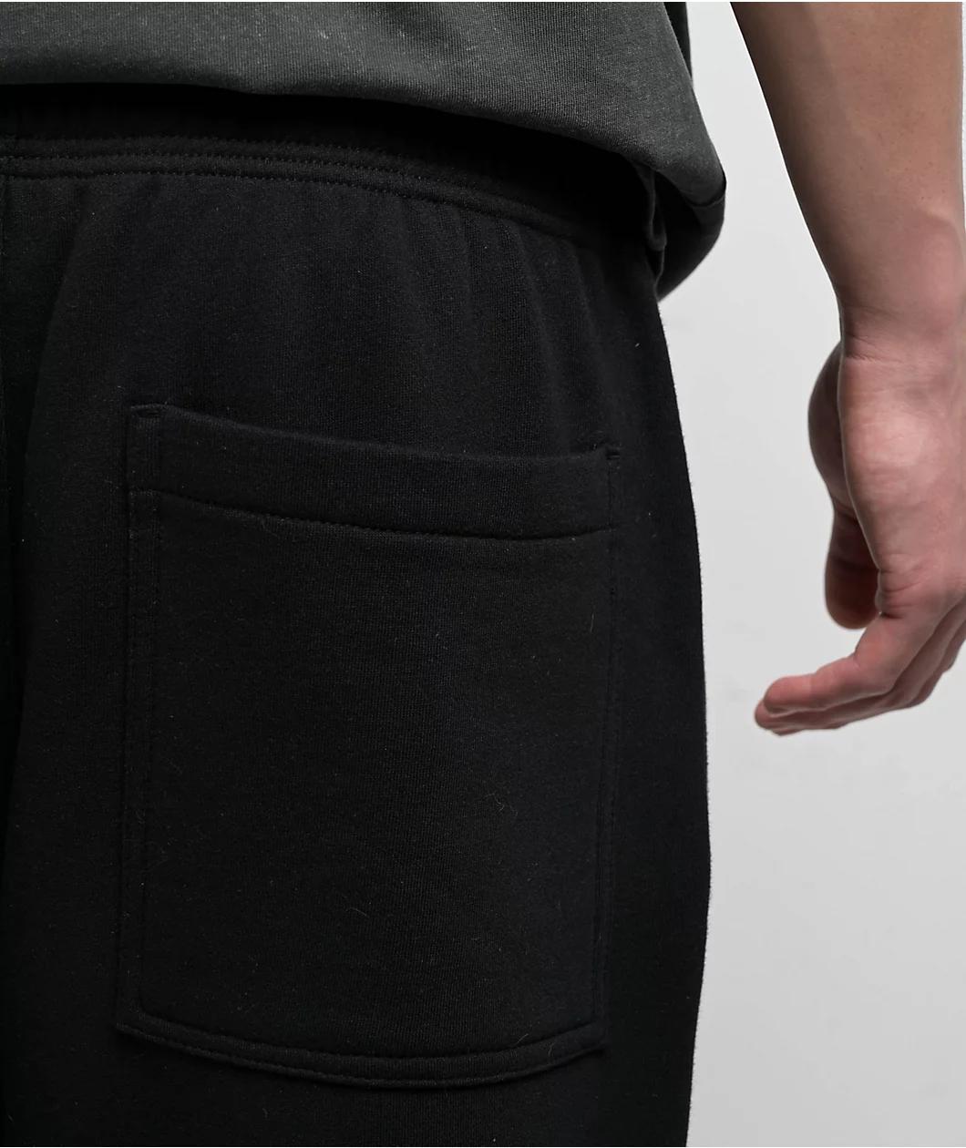 Ninth Hall Rhinestone Black Oversized Sweatpants Product Image