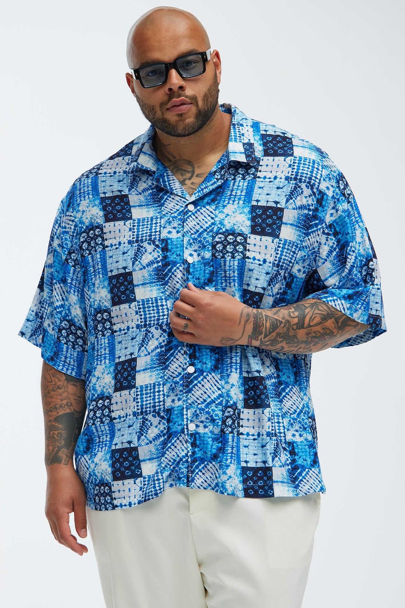 Nagoya Shibori Shirt - White/Blue Product Image