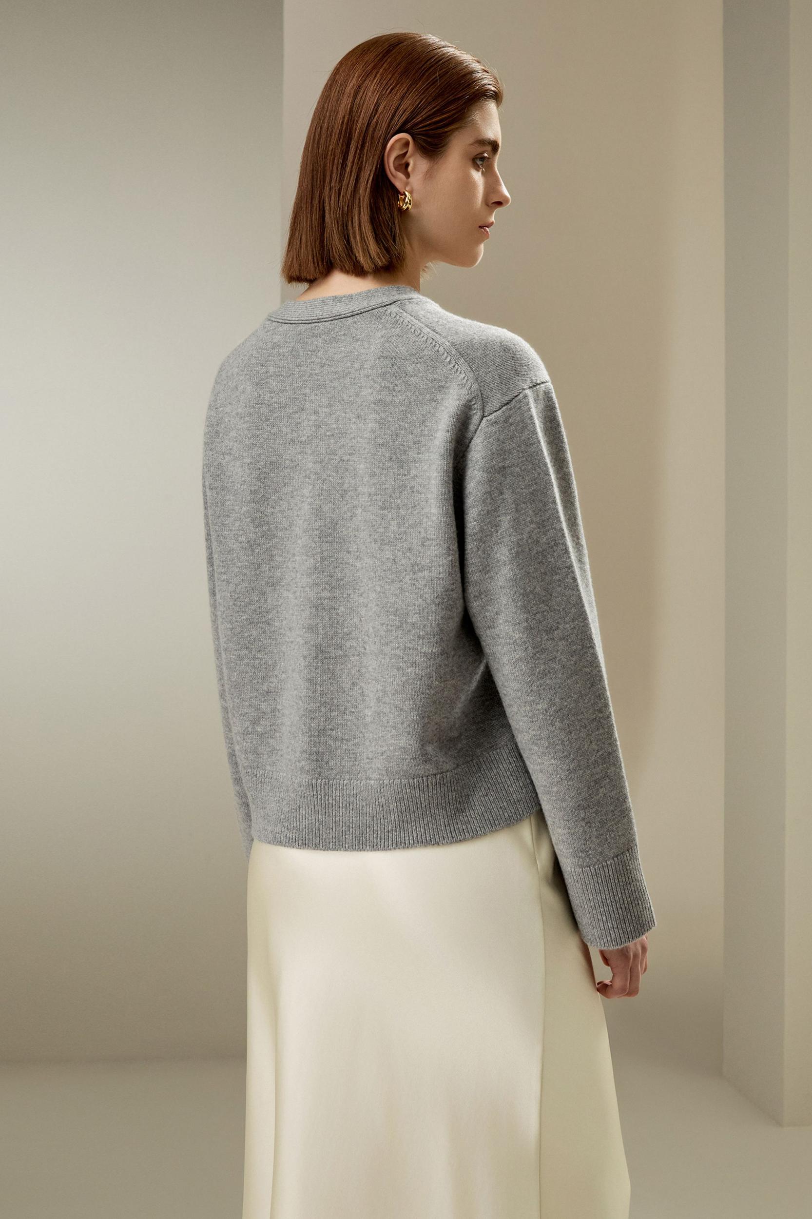 LILYSILK Cashmere Cardigan - for Women - Camel Golden Ratio Cashmere Wool Blend - Warm Front Pockets Sweater S Product Image