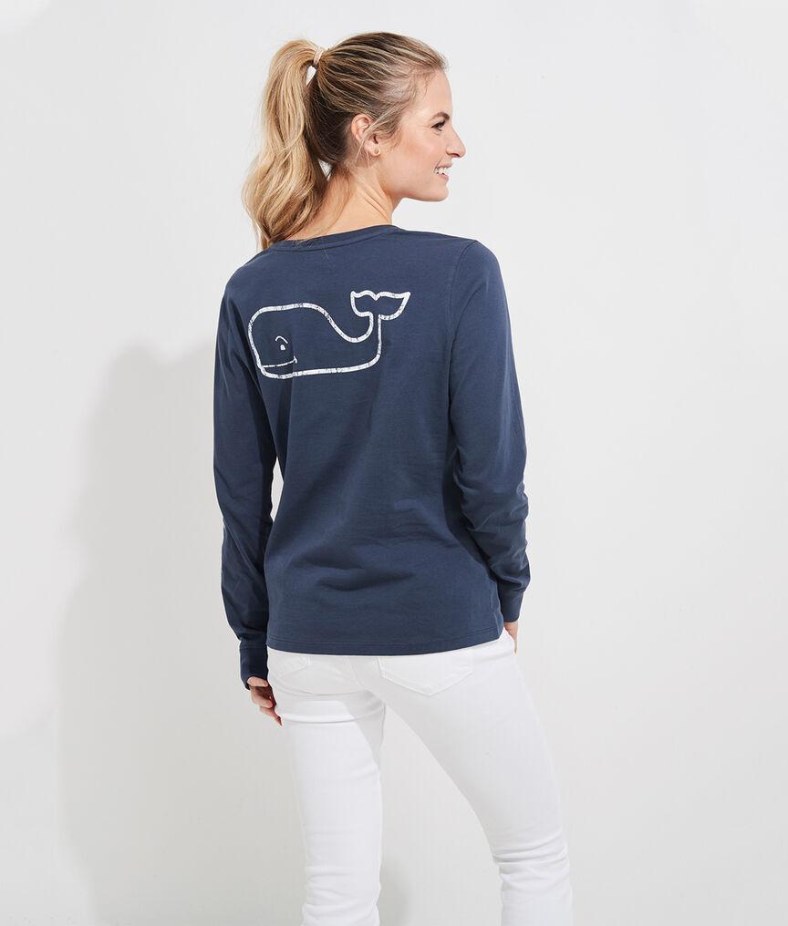 Vintage Whale Long-Sleeve Pocket Tee Product Image