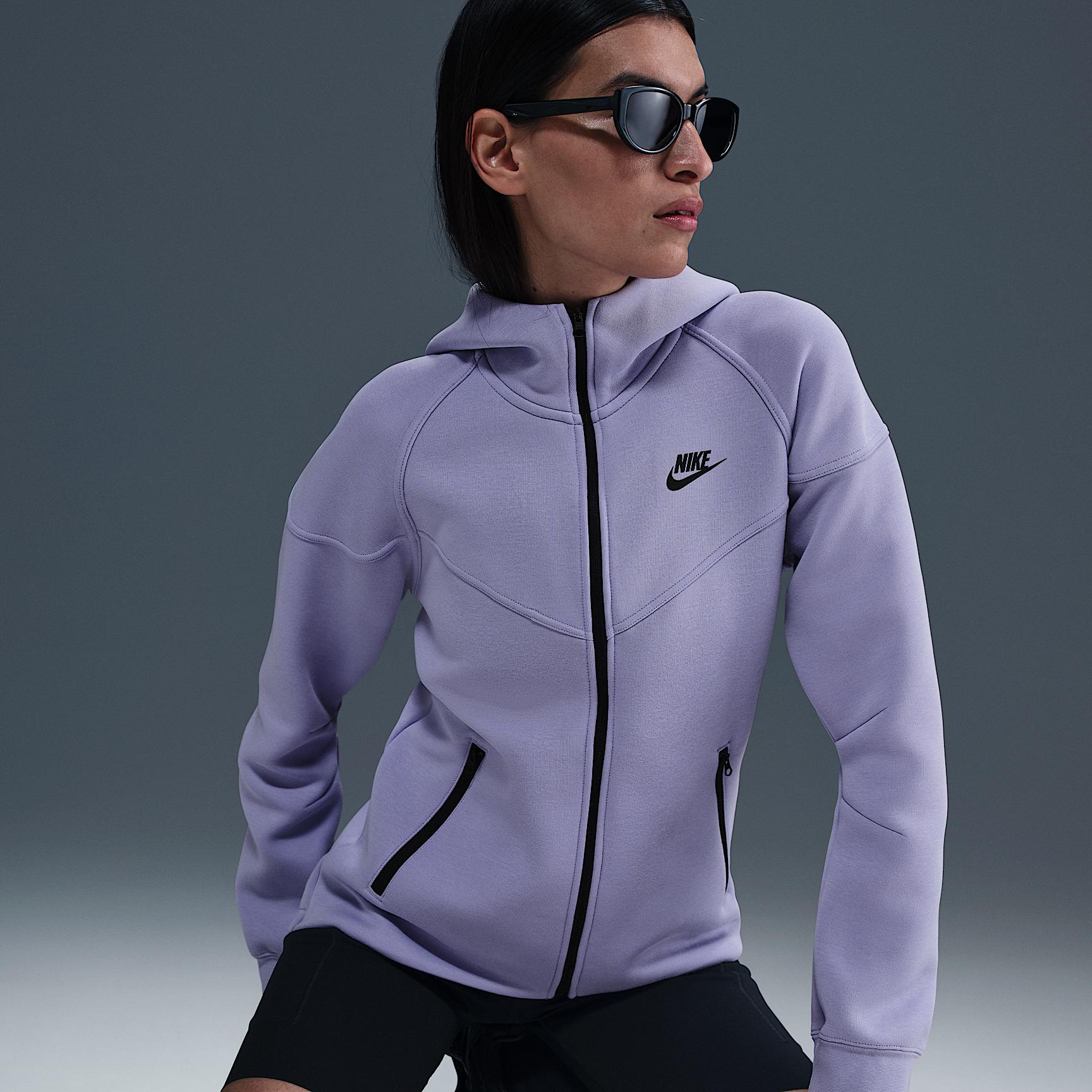 Womens Nike Sportswear Tech Fleece Windrunner Full-Zip Hoodie | FB8338-533 Product Image