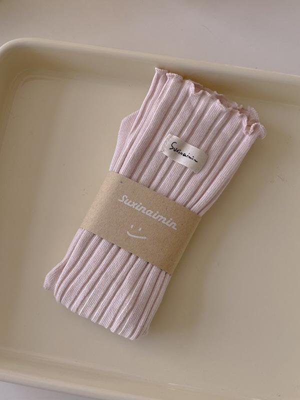 Pleated Wood Ear Lace Socks Product Image