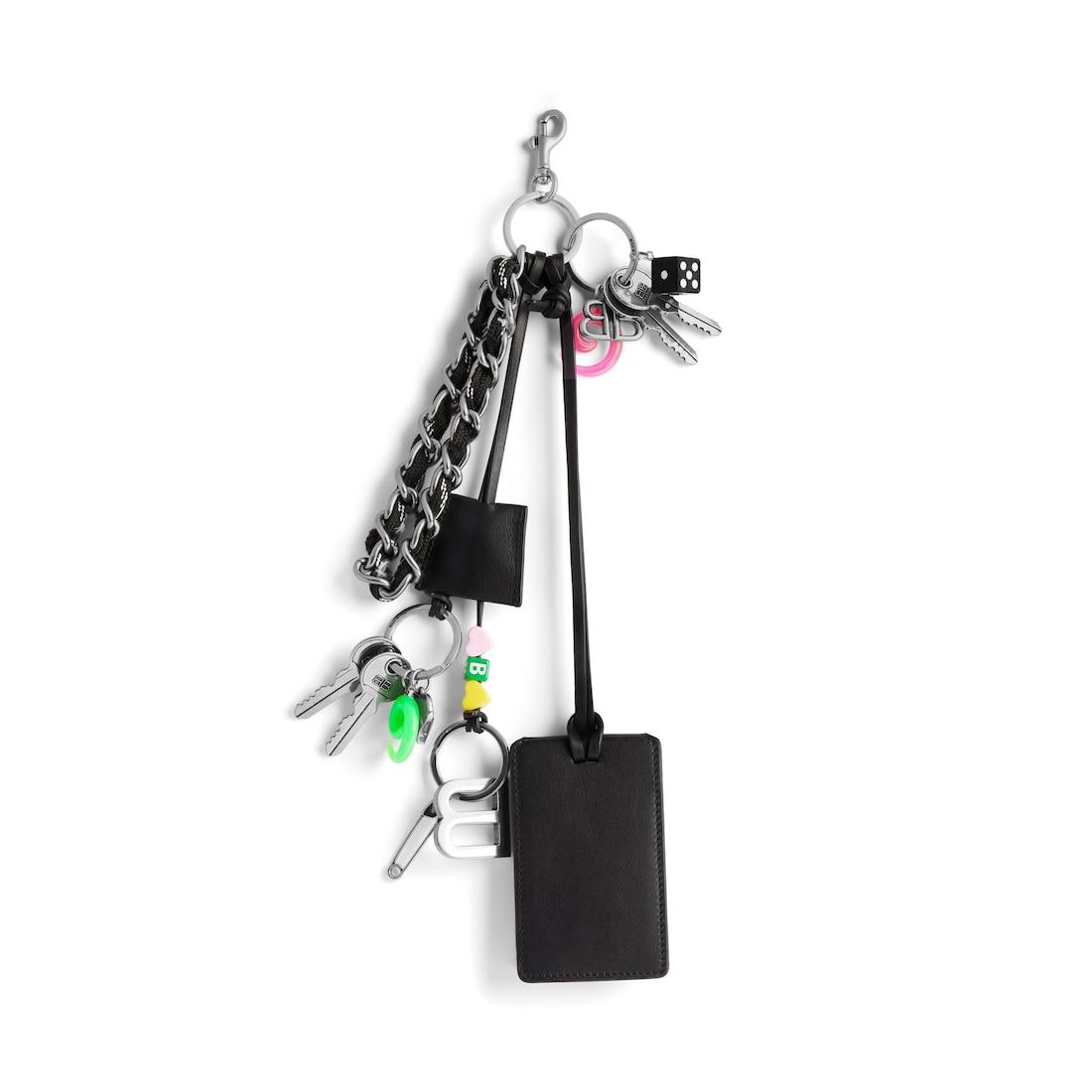 Women's Keychain Rodeo Tag Full Charm in Black/white Product Image