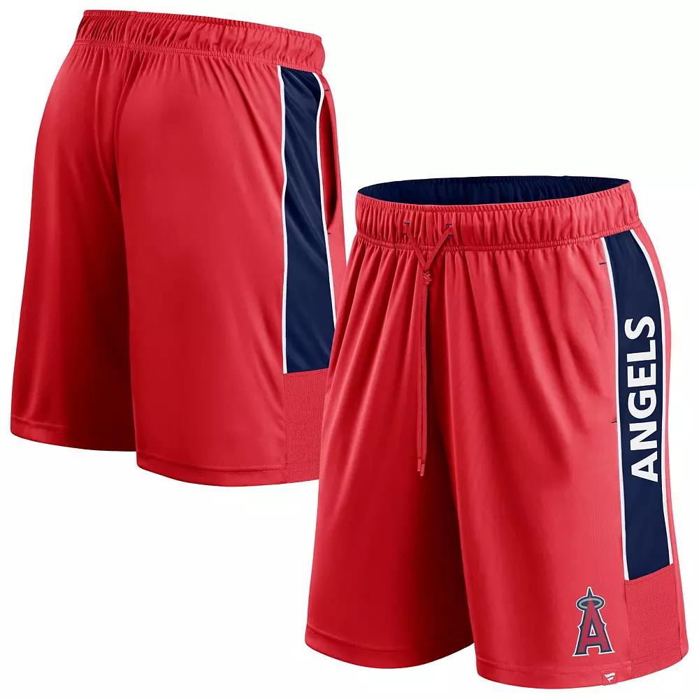 Men's Fanatics Red Los Angeles Angels Win The Match Defender Shorts,  Product Image