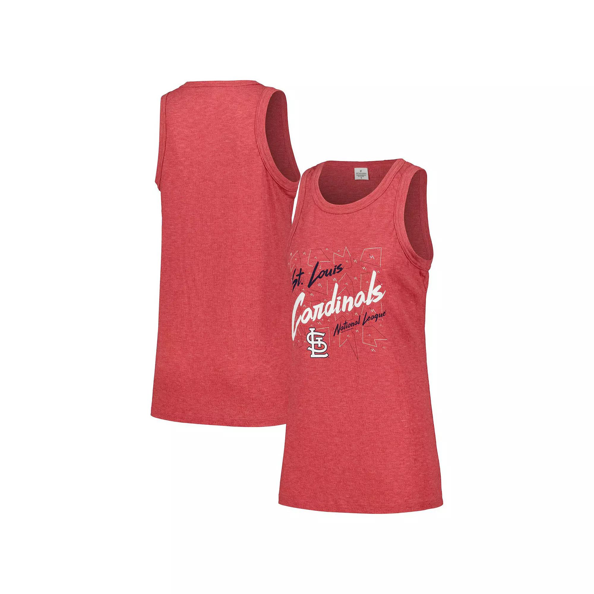 Women's Soft as a Grape Red St. Louis Cardinals Gauze High Neck Tank Top,  Product Image