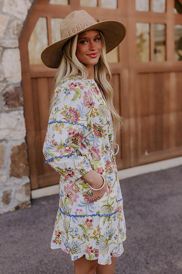 French Garden Floral Mini Dress Product Image