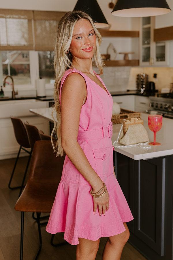 Sunlit Splendor Mini Dress in Pink Product Image