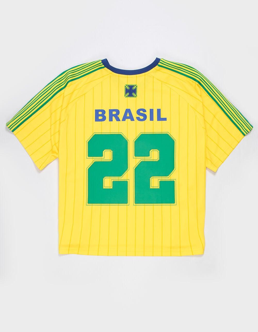 RSQ Mens Brazil Baggy Crop Soccer Jersey - YELLOW Product Image