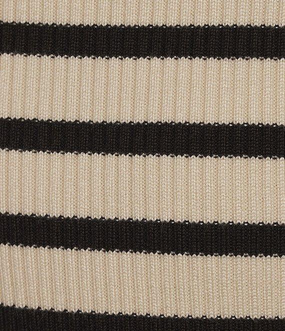 Signature 8 Crew Neck Sleeveless Stripe Knit Mini Dress Product Image