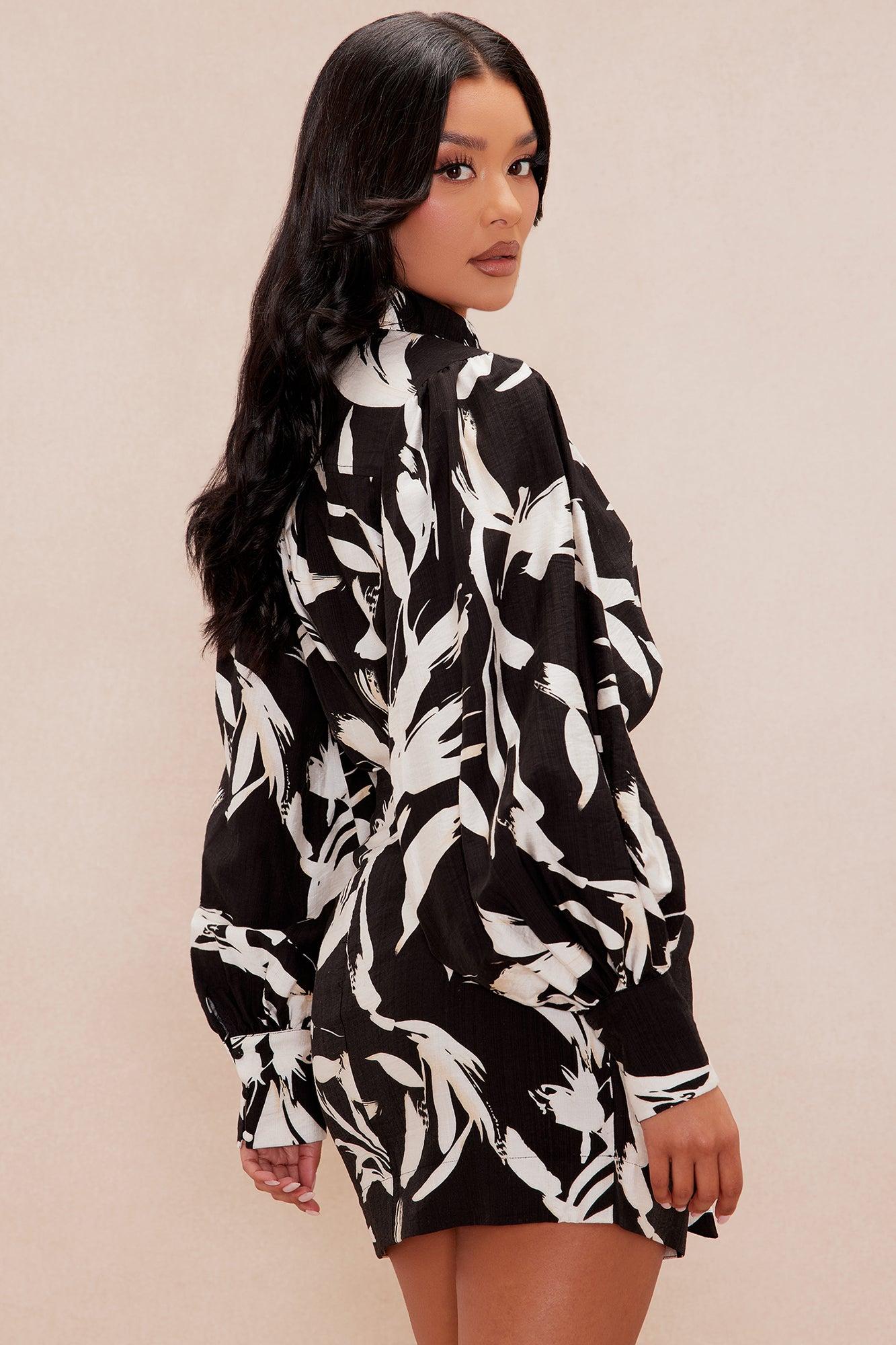 Jelena Linen Skirt Set - Black/combo Product Image