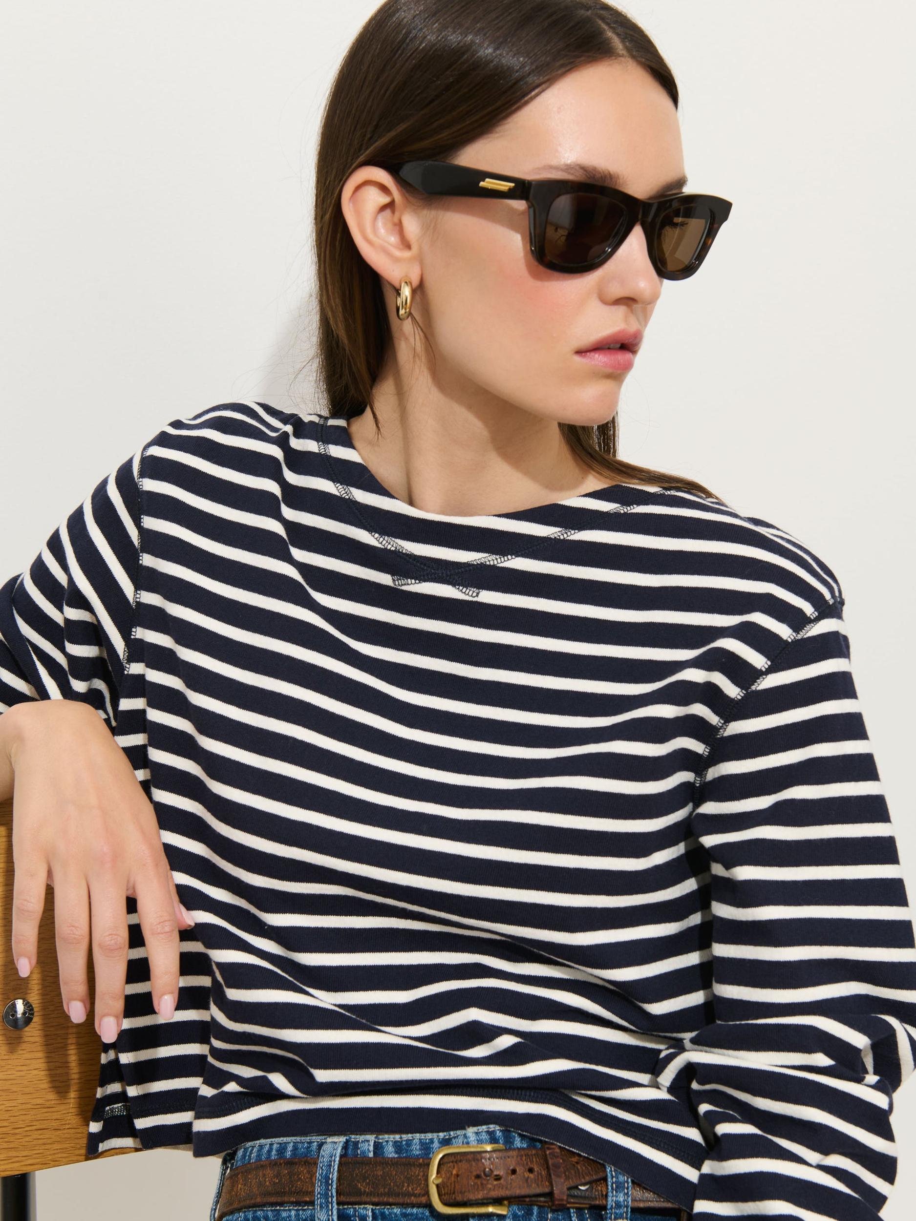 Marseille Boatneck Striped Tee In Cotton Product Image