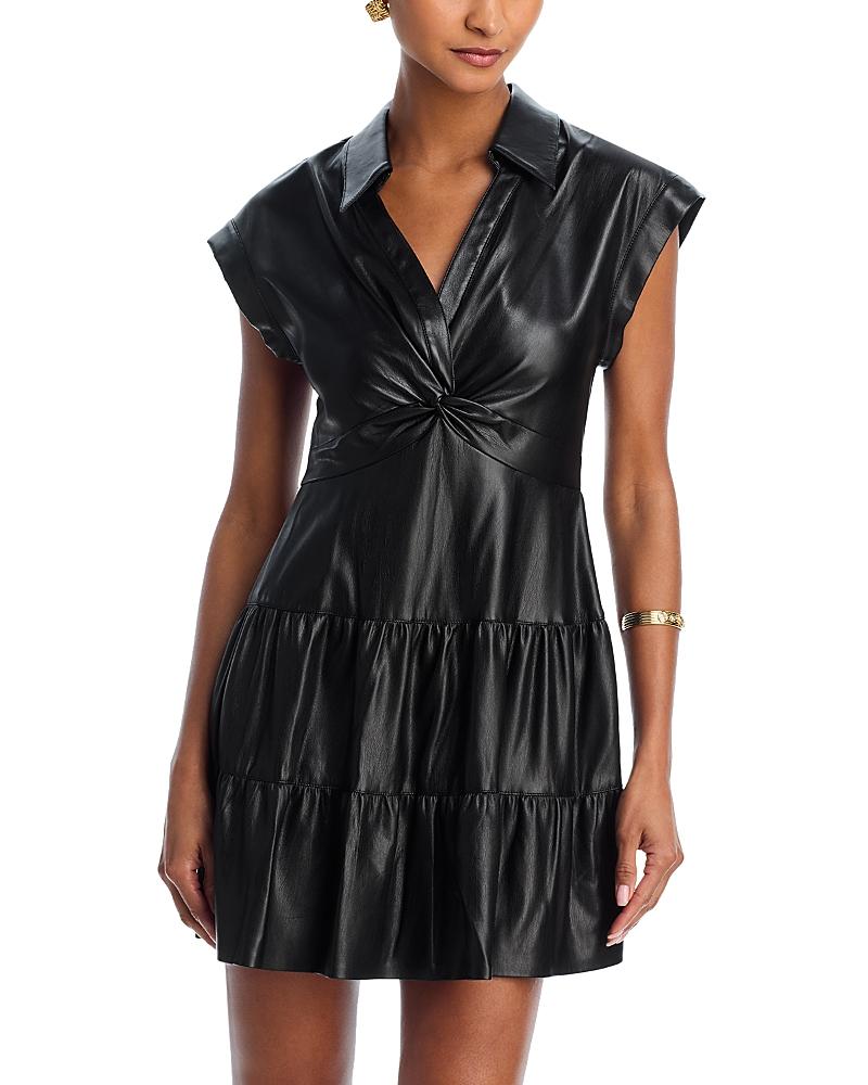 Womens Mila Faux-Leather Minidress Product Image