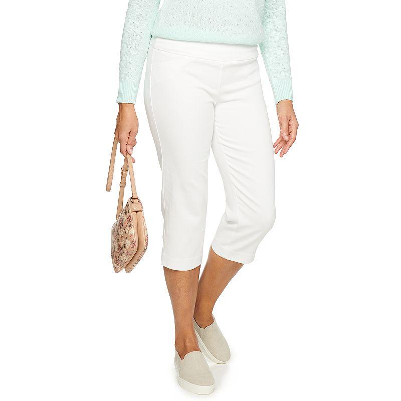Women's Croft & Barrow® Effortless Stretch Capri Pants, Size: 18, Iron Weld Product Image